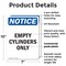Signmission Empty Cylinders Only, 7 in W x Rectangle, Plastic OS-2PACK-NS-P-710-V-12022 - alternate 2
